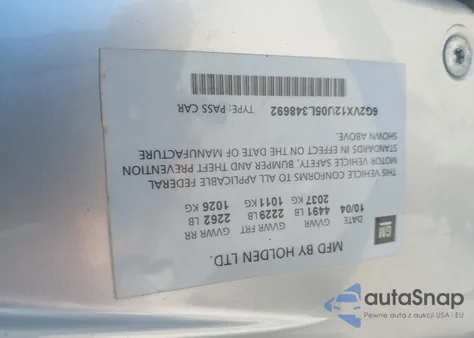 2005 Pontiac Gto z USA, uszkodzony, nr VIN 6G2VX12U05L348692